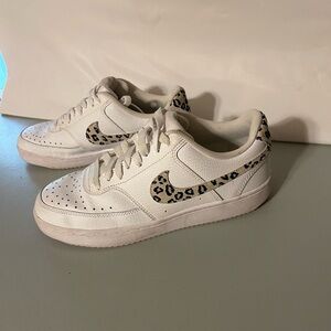 Leopard Swoosh Nike Court Vision Low Trainers Leopard Print Nike